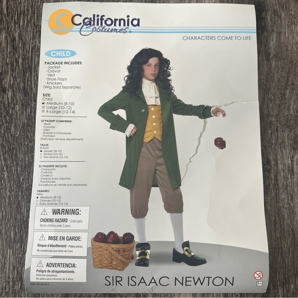 Sir Isaac Newton Costume ***Size Medium (8-10)*** - Picture 1 of 14
